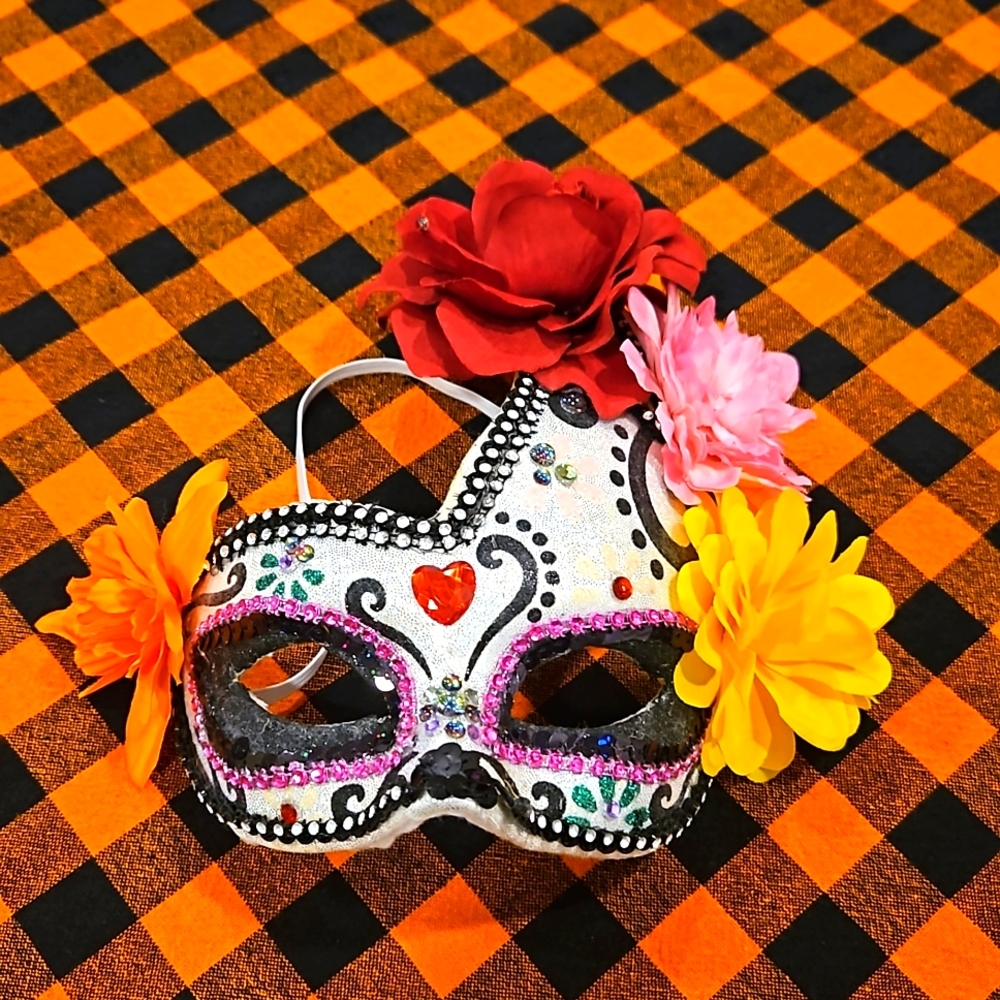 Set Day of the Dead - Tunic, headbands, mask, clips